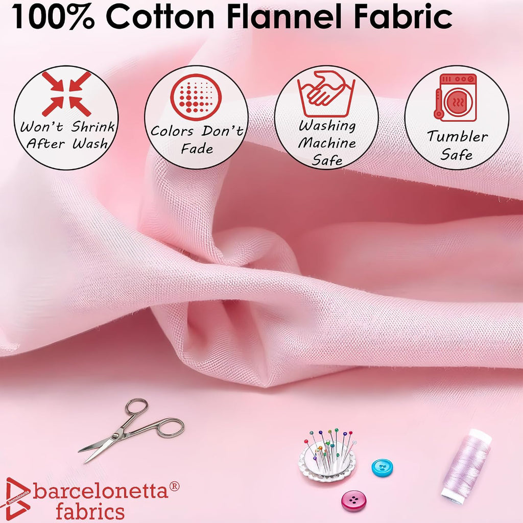 Barcelonetta | 100% Cotton Flannel Fabric | Super Soft | 60" Wide