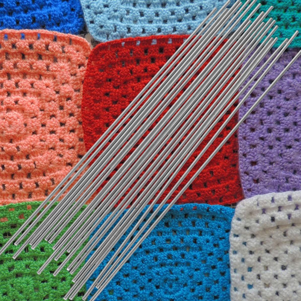 Stainless Steel Blocking Pins Set for Knitters 20pcs Silver