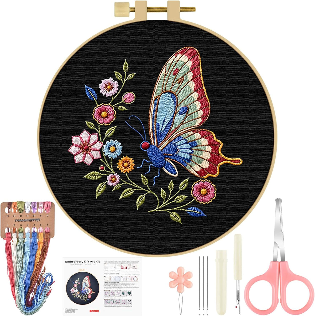 ERKOON Embroidery Kit for Beginners Adult, Cross Stitch Set Include