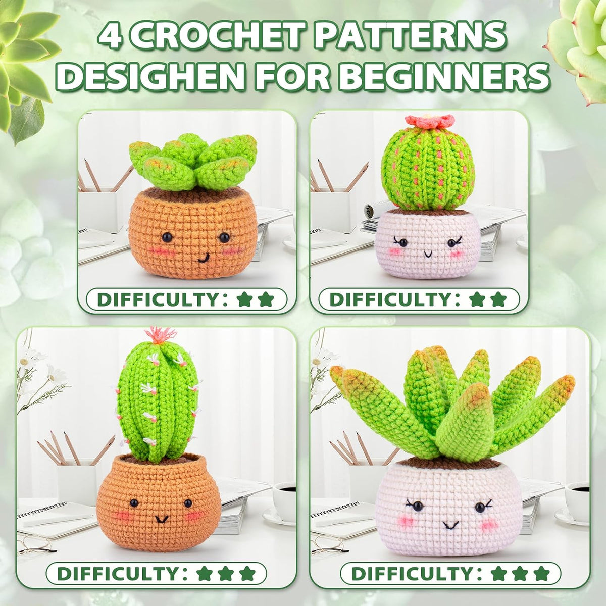 Crochet Kit for Beginners - Crochet Starter Kit with Step-by-Step
