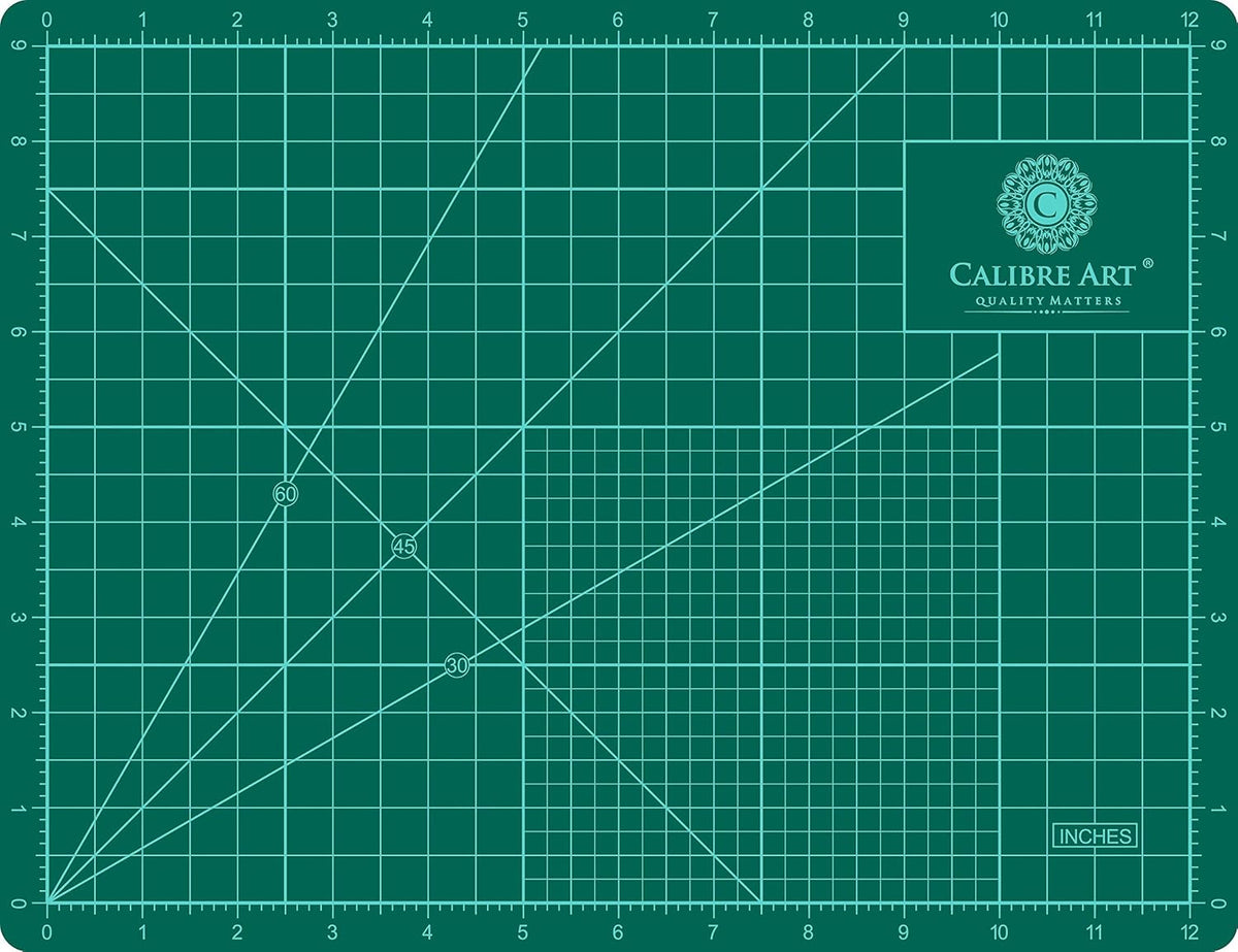 Calibre Art Self Healing Rotary Cutting Mat, Full 9x12, Scrapbooking