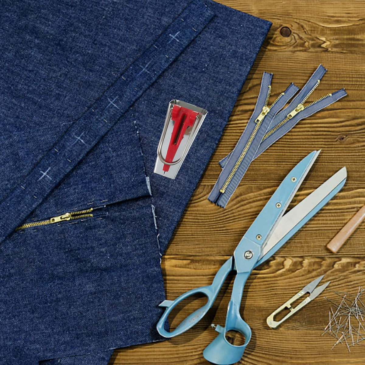Bias Tape Maker Kit for Craft Hobbyists, Sewing Room Tool Set