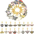 BEEFLYING Knitting Stitch Markers for Crocheting, Butterfly, 16 Pcs