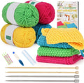 Aeelike Knitting Kit for Beginner Adult, Easy Dishcloth Knit Set