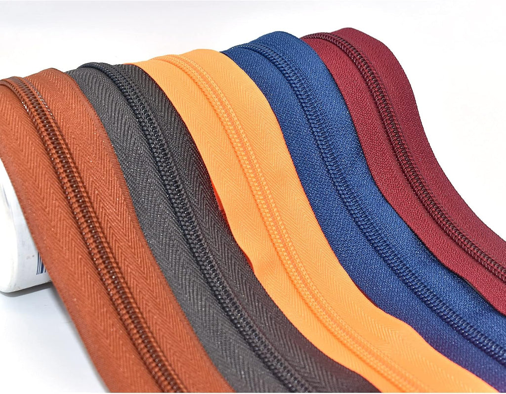 Colorful Zipper Tape - Mixed Nylon Coil Zippers Bulk #5 Sewing Zippers