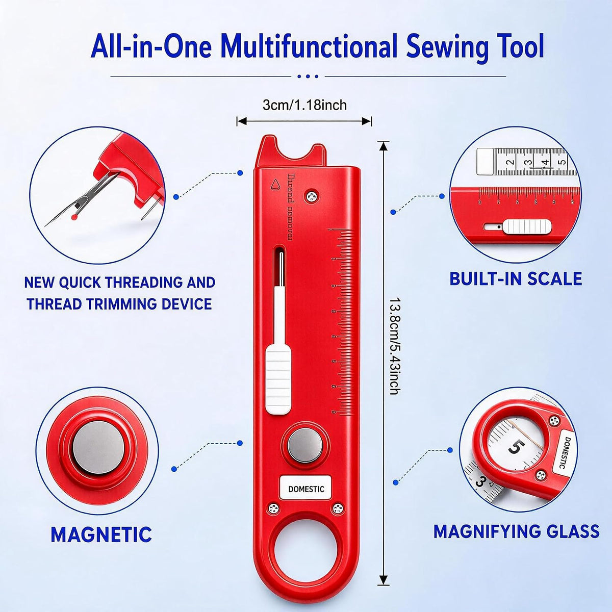 Quilive Automatic Needle Threader Tool for Sewing Machine & Hand