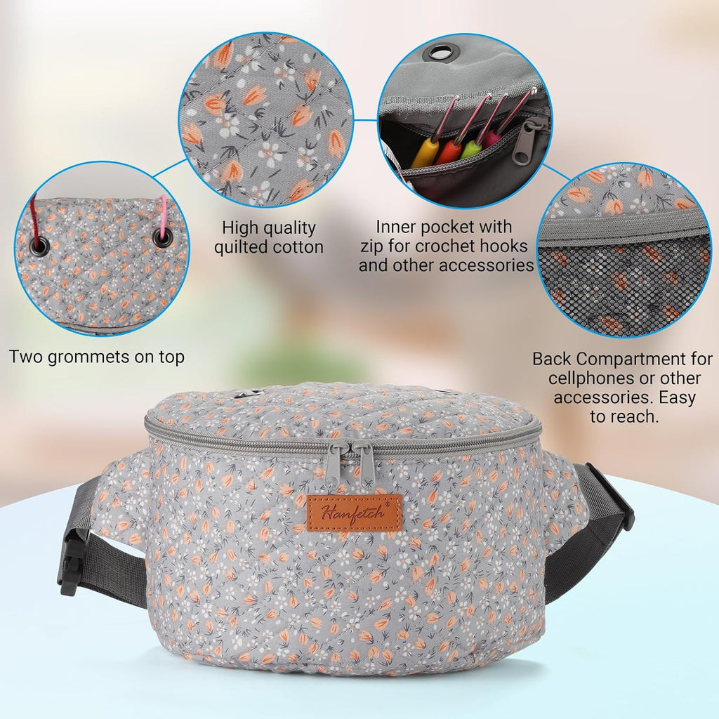 Yarn Crossbody Waist bag Small Yarn Storage Organizer for Yarn