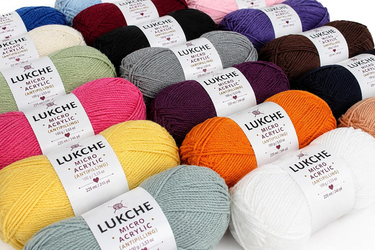Soft DK Yarn, 100% Premium Micro Acrylic Anti-Pilling Yarn for