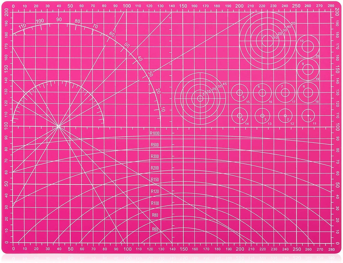 anezus Self Healing Cutting Mat for Rotary Cutting, 12" x 9", Pink
