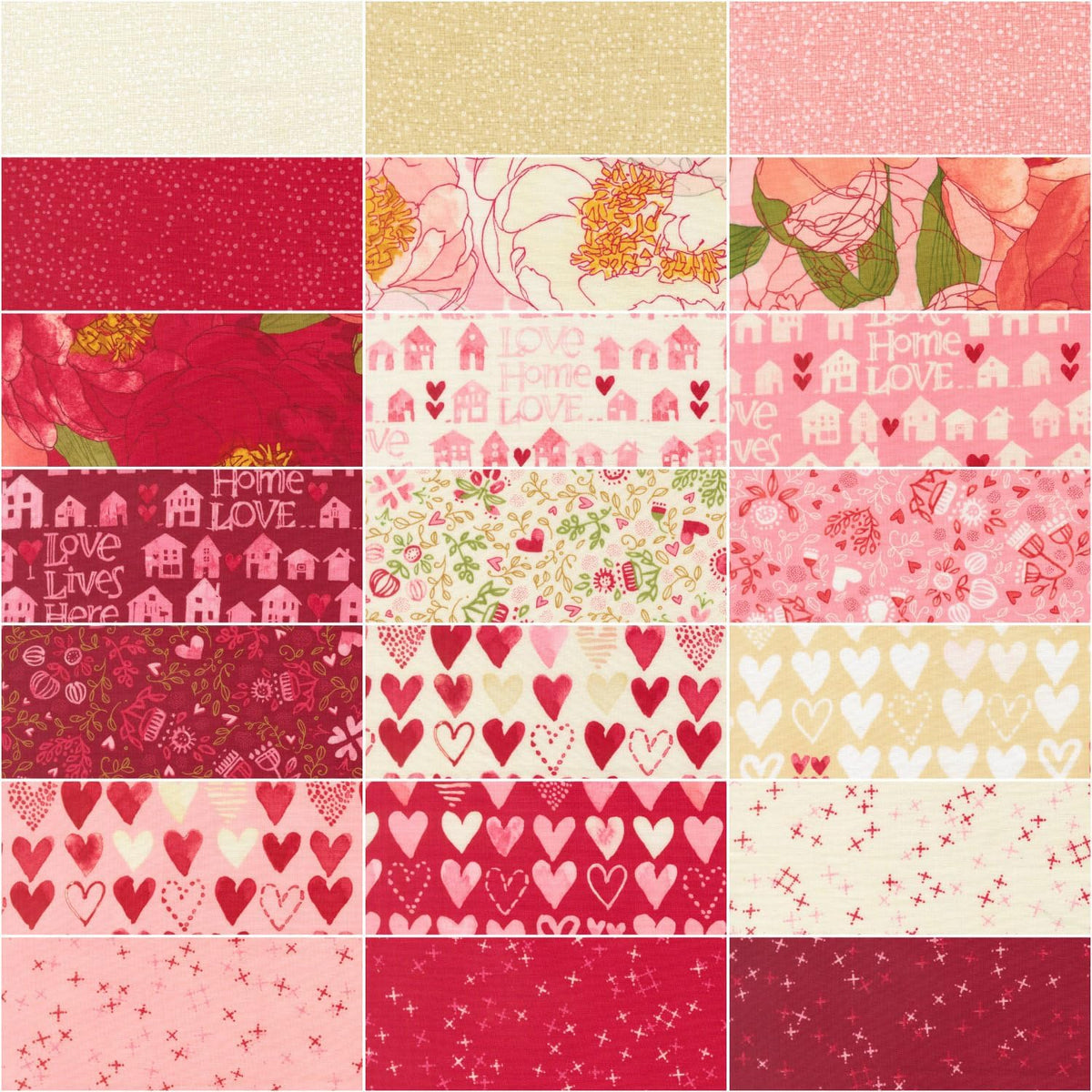 Darling Peony Charm Pack by Robin Pickens 5-Inch Precut Fabric Squares