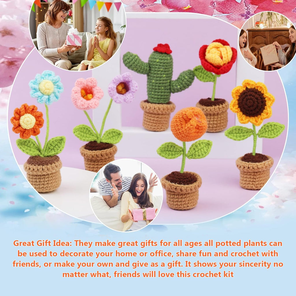 Yeaxxsqy Crochet Starter Kits for Beginners with Instructions, Flower