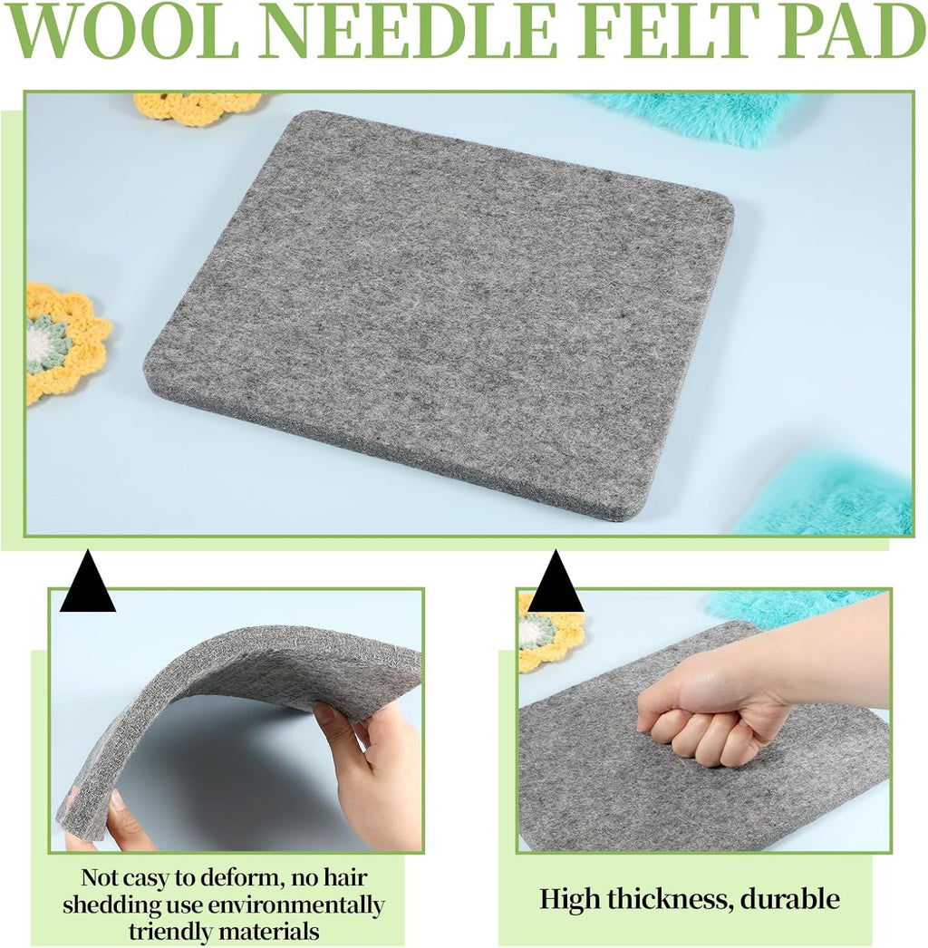 Needle Felting Pad, Grey Sponge Pad, 8×10 in Needle Felting Mat for