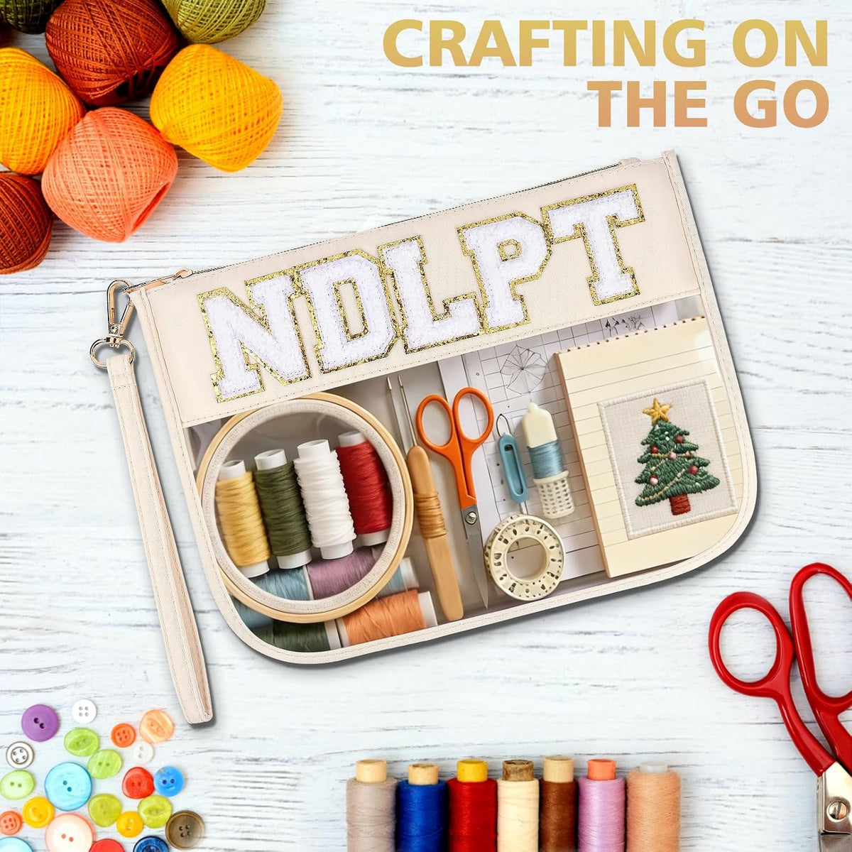 Needlepoint Project Bag Sewing Gifts Embroidery Sewing Bag Craft