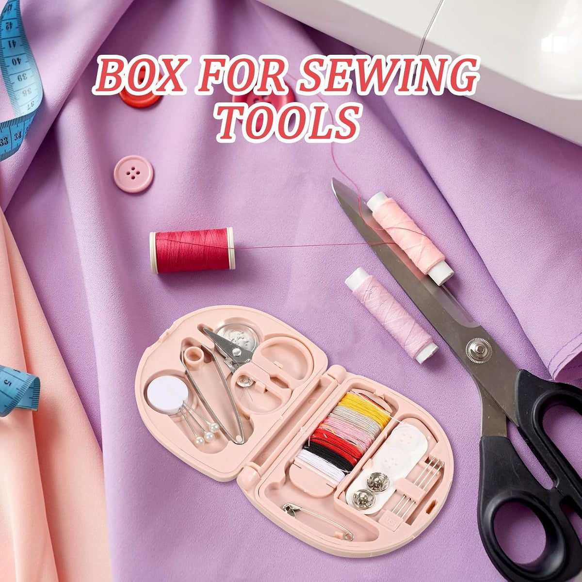 Portable Sewing Repair Set Compact Travel Hand Kit for Adults