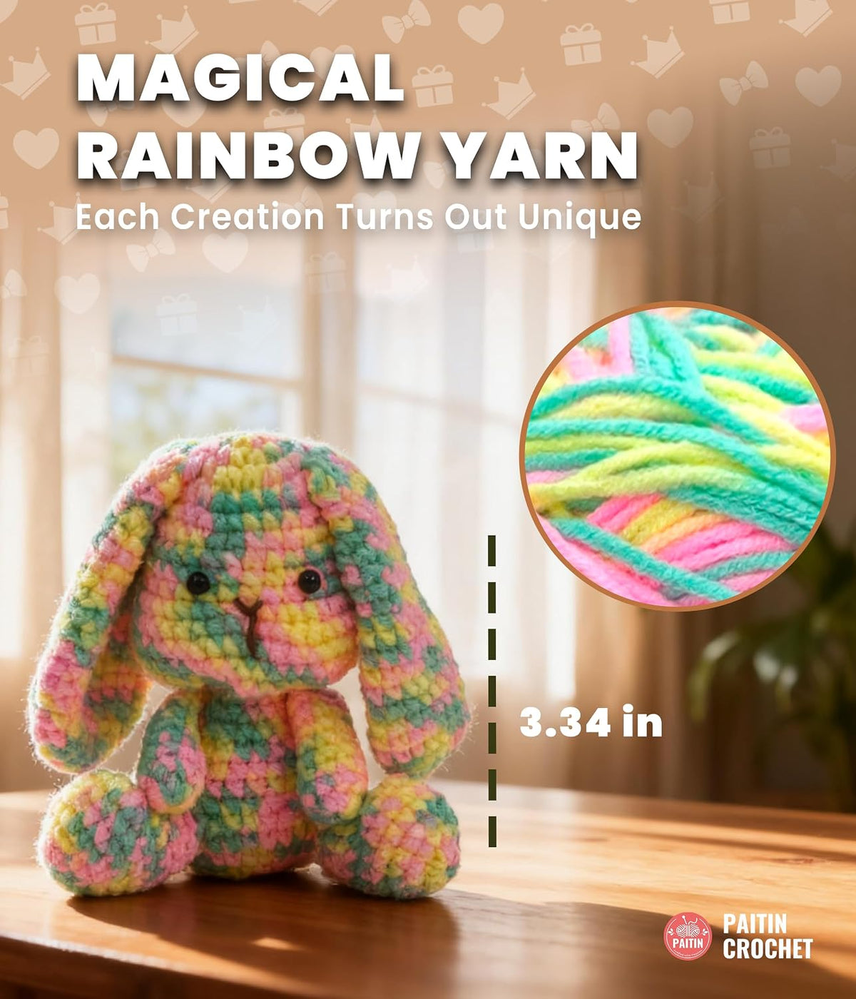PAITIN Crochet Kit for Adults Beginners – DIY Amigurumi Craft Set with