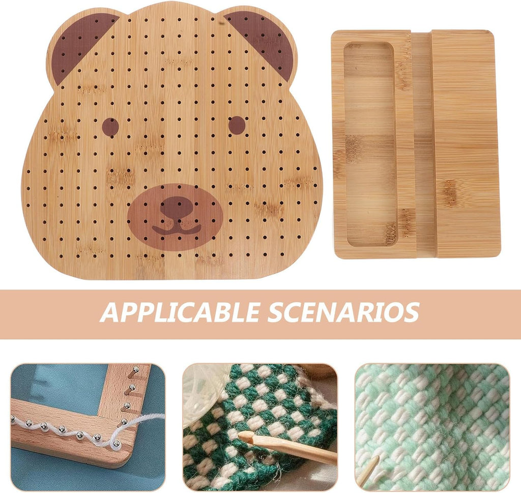 Wooden Crochet Blocking Board with Pins for Knitting Projects