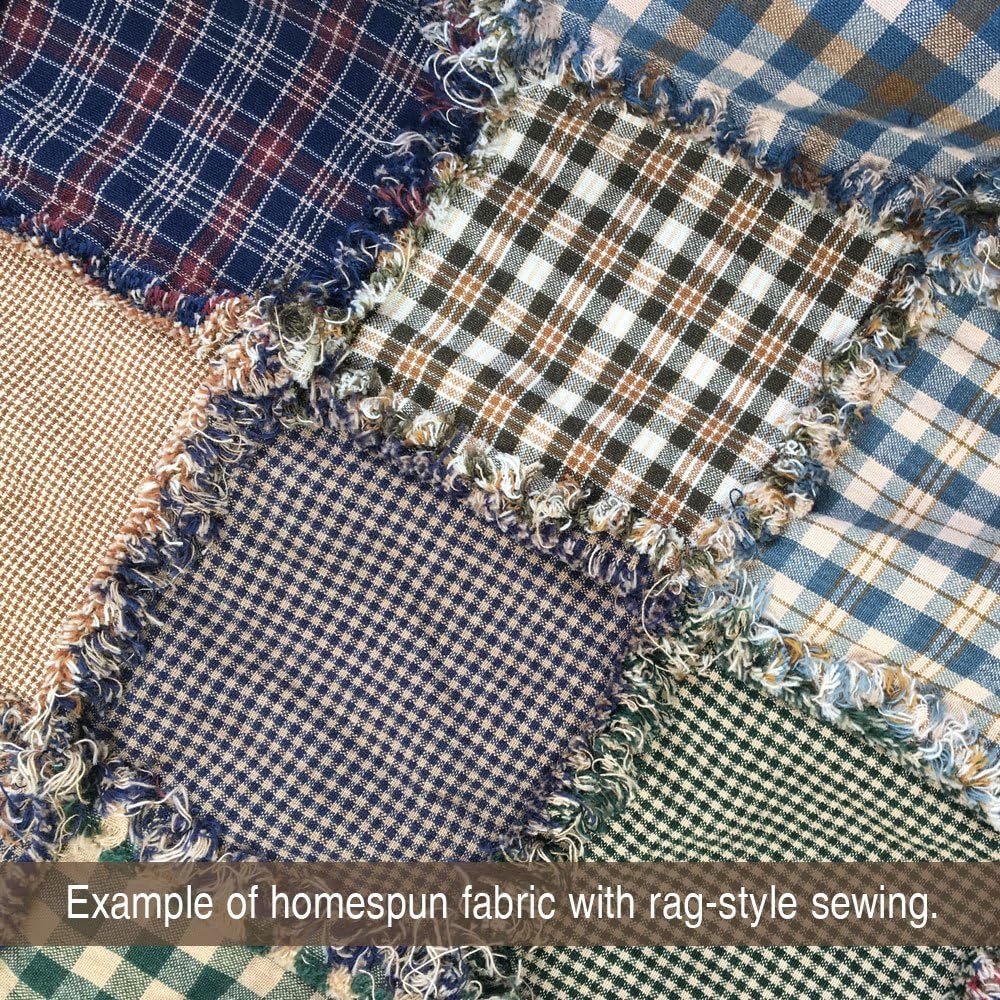 40 Primitive Charm Pack, 5 inch Precut Cotton Homespun Assorted Fabric