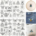 51Pcs Water Soluble Embroidery Designs Insect Embroidery Patterns
