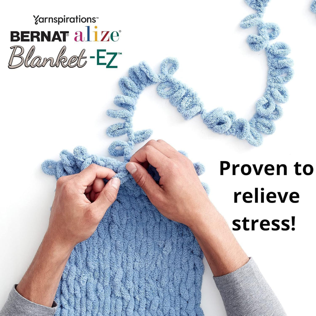 Bernat Alize Blanket-EZ Yarn, Denim Blues