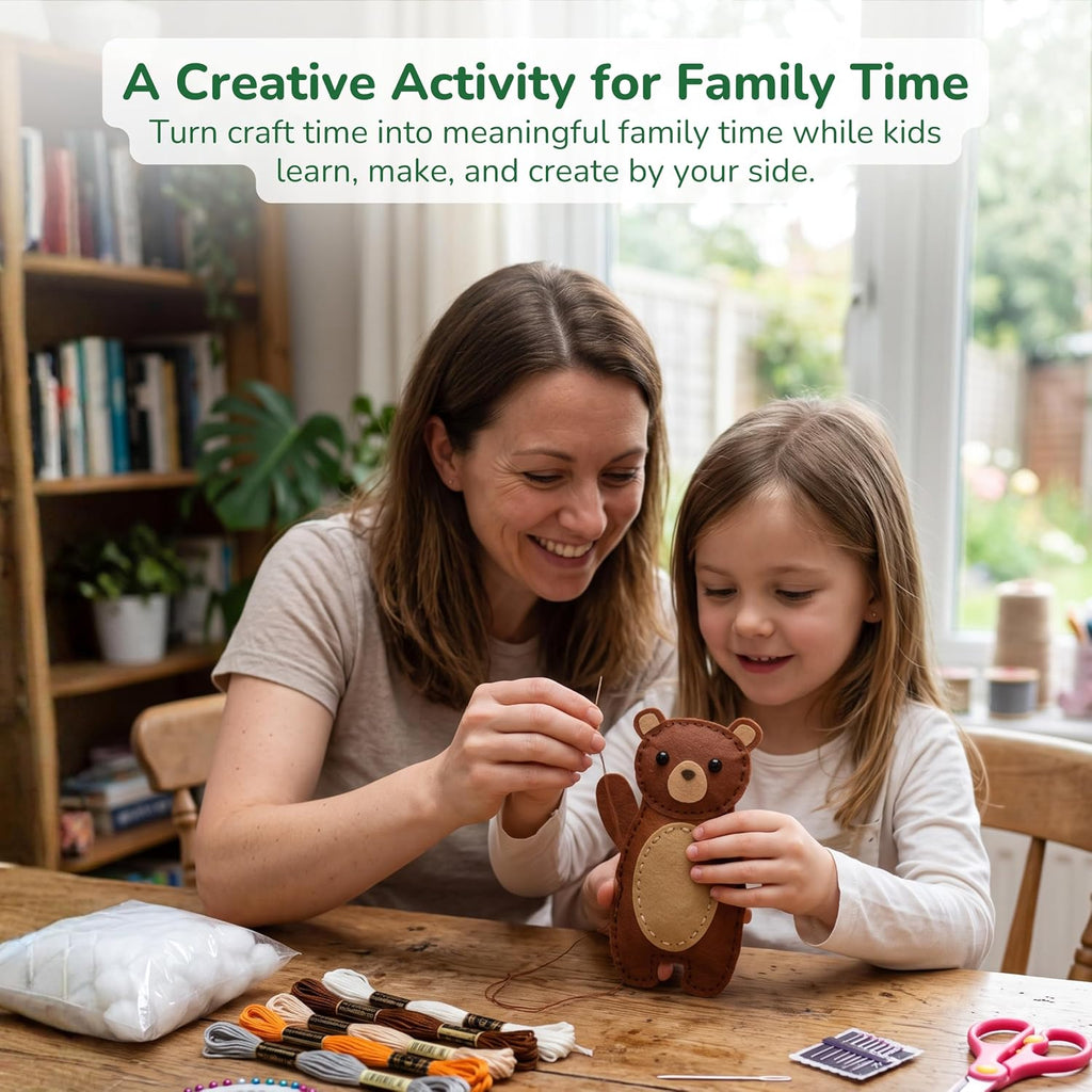 Craftorama Sewing Kit for Kids, Fun and Educational Animal Craft Set