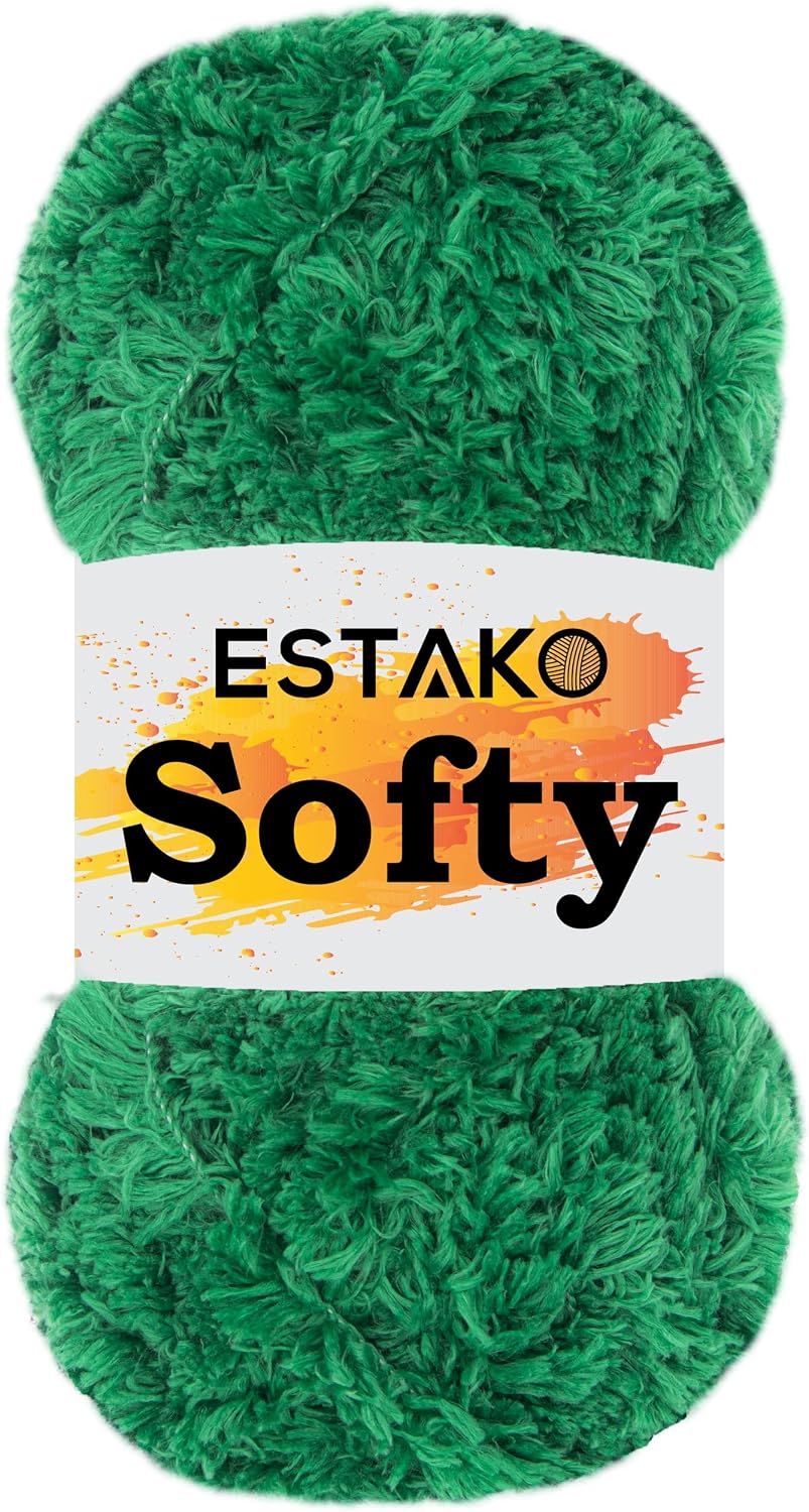 Estako Softy Polyester Fluffy Chunky Bulky Weight #5 Yarn, Benetton