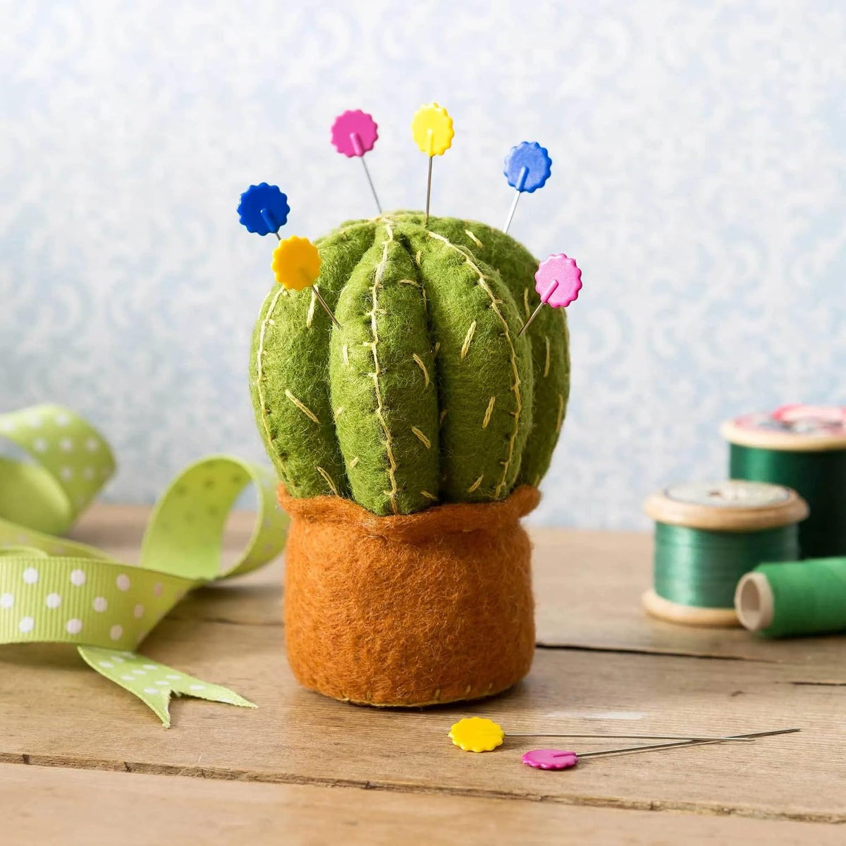 Wizardi Felt Sewing Kit for Adults - Cactus Pin Cushion