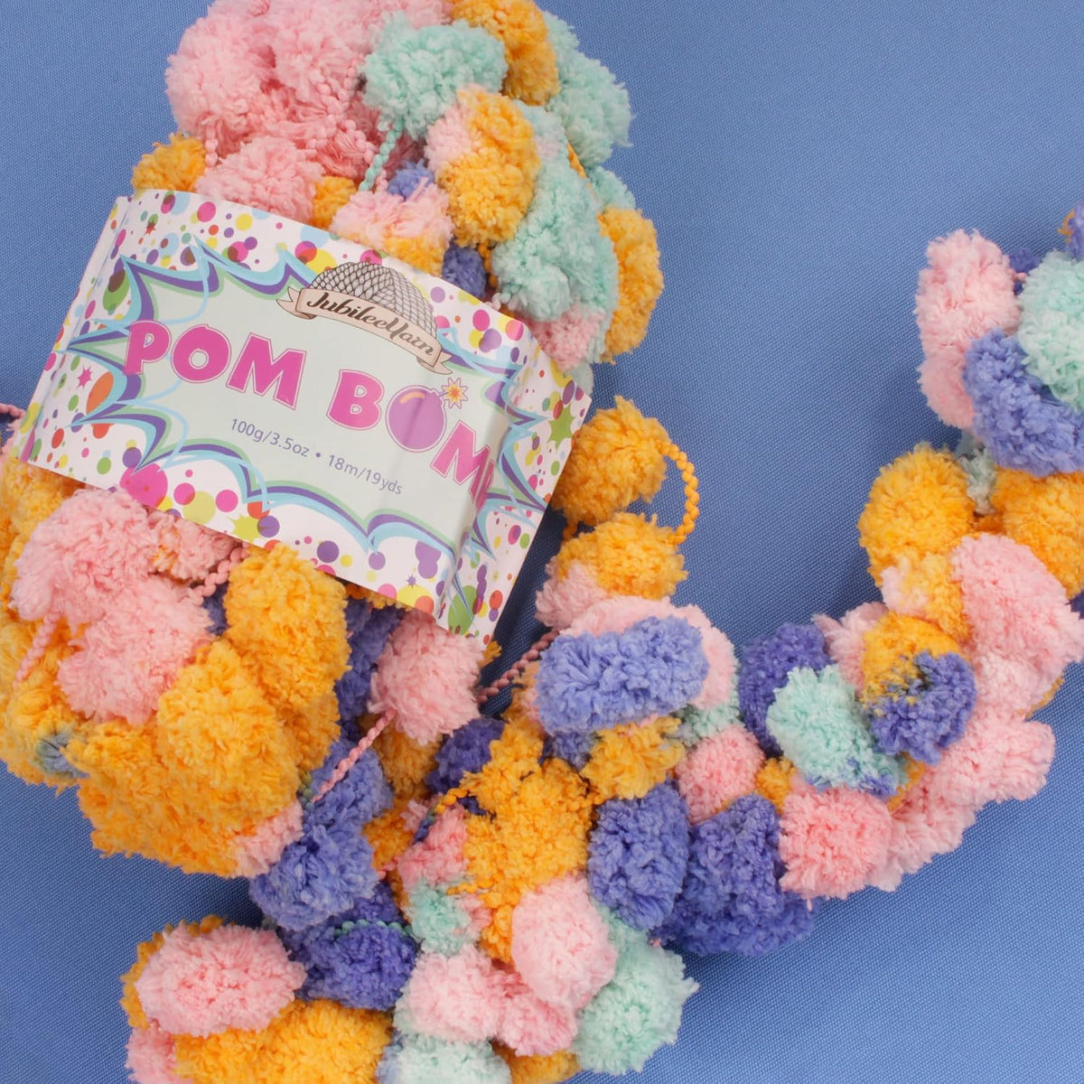 JubileeYarn Pom Bomb Yarn - Diamonds in The Sky - 4 Skeins