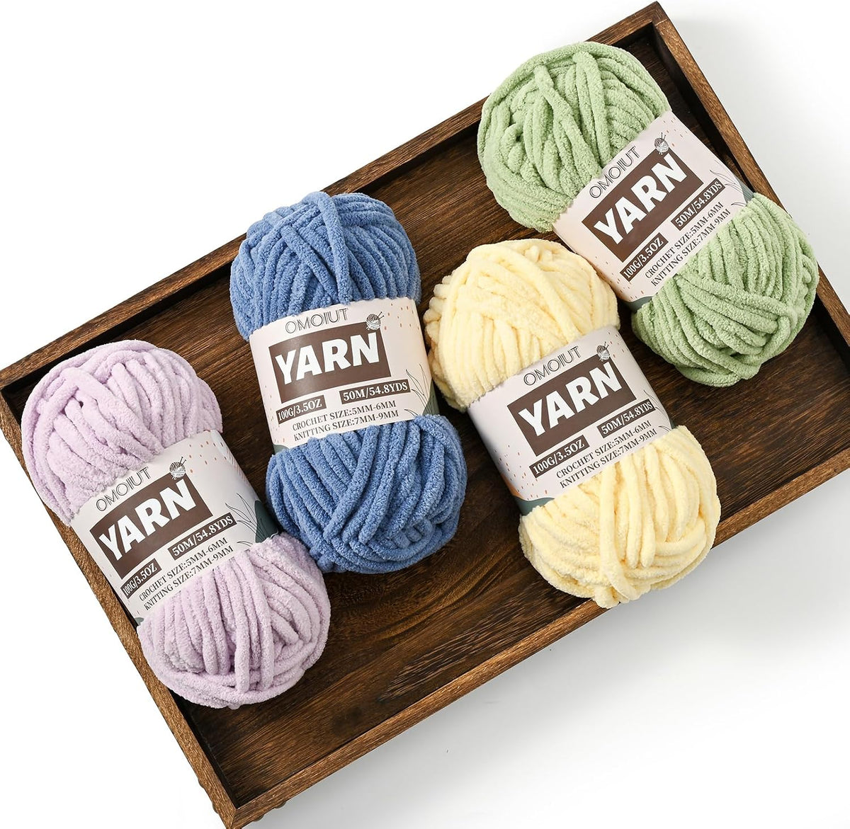 3 Pack Light Pink Fluffy Chunky Chenille Crochet Yarn, Baby Yarn for