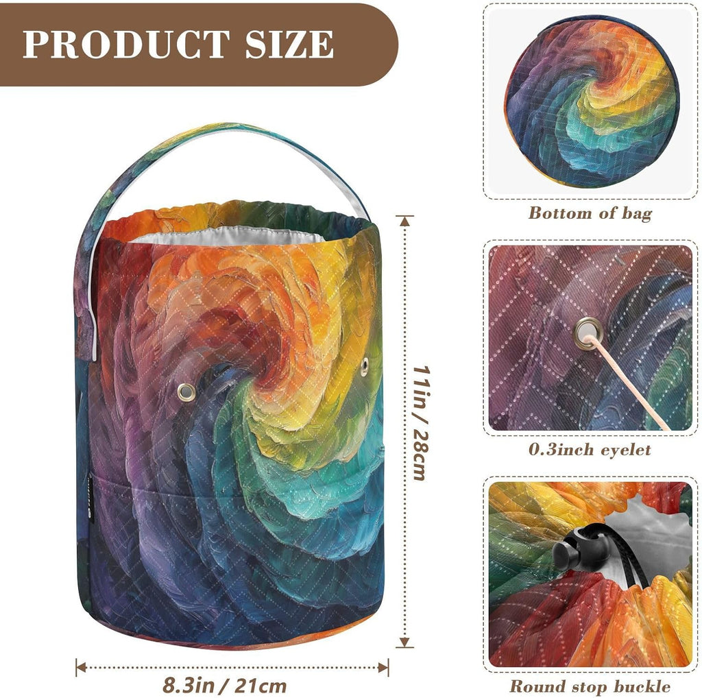 YETTASBIN Tie Dye Yarn Storage Bag, Large Crochet Knitting Bag
