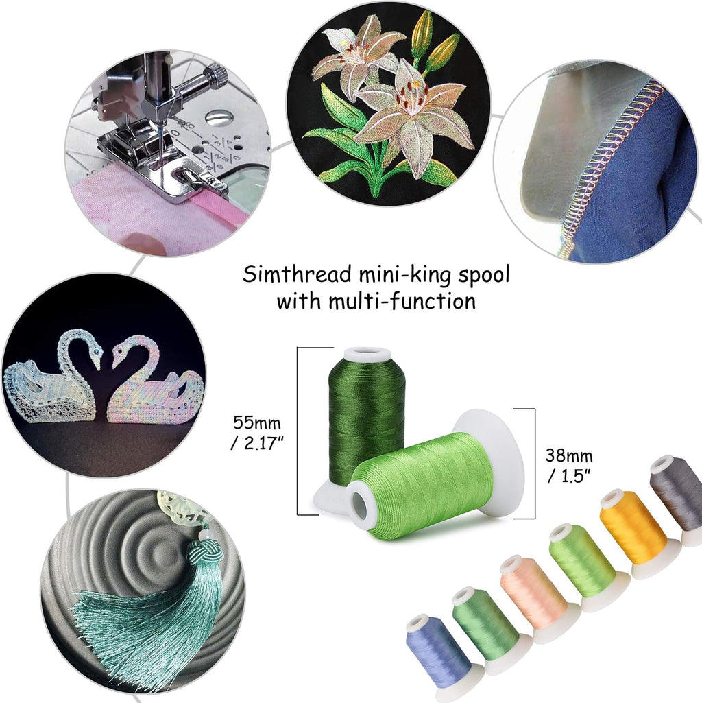 Simthread Embroidery Thread and Tear Away Stabilizers Gift Box - 42