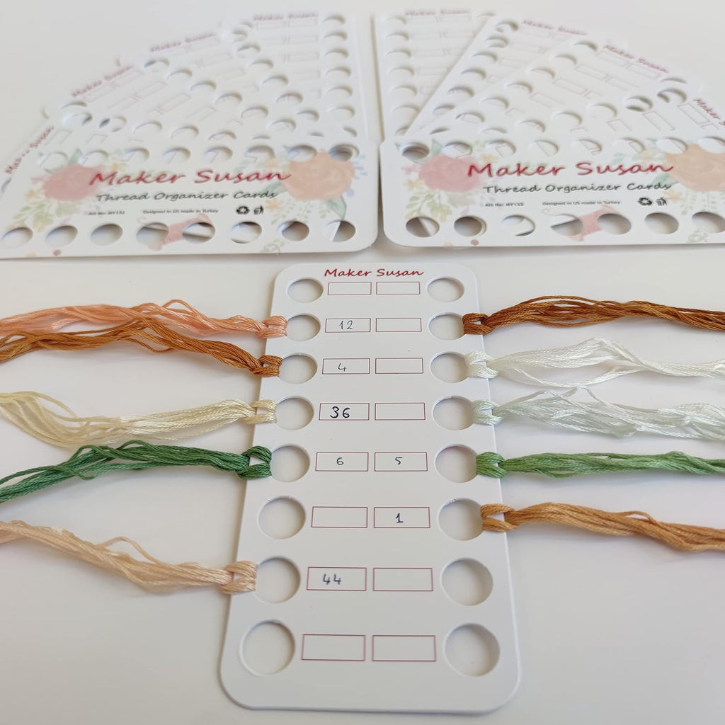 10 Pack Embroidery Thread Organizer Cards, Embroidery Floss Organizer