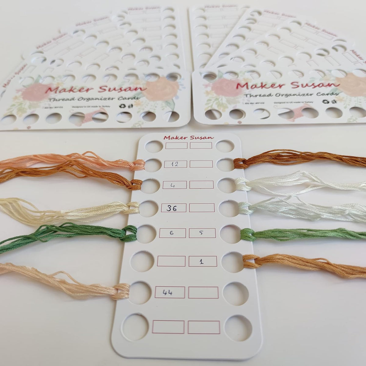 10 Pack Embroidery Thread Organizer Cards, Embroidery Floss Organizer