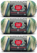 Red Heart Granny Square Crochet Yarn, Aran-Lily Pad, 3-Pack