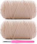 2 Pack Soft T-Shirt Yarn for Crochet, T Shirt Yarns for Crocheting