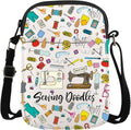 GJTIM Sewing Gift for Women Sewing Project Bag Sewing Doodles Zipper