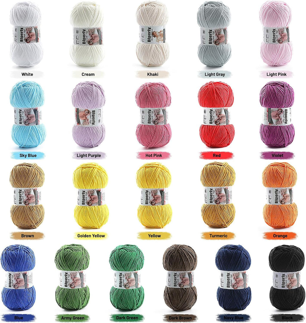Skinny Chenille Yarn for Crocheting and Knitting - 1 Pack of