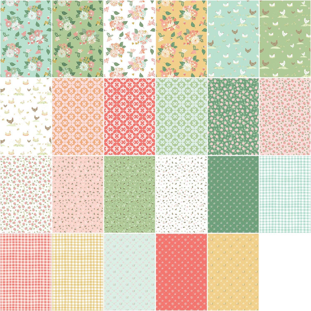 Gracey Larson Clover Farm Rolie Polie 40 2.5-inch Strips Jelly Roll