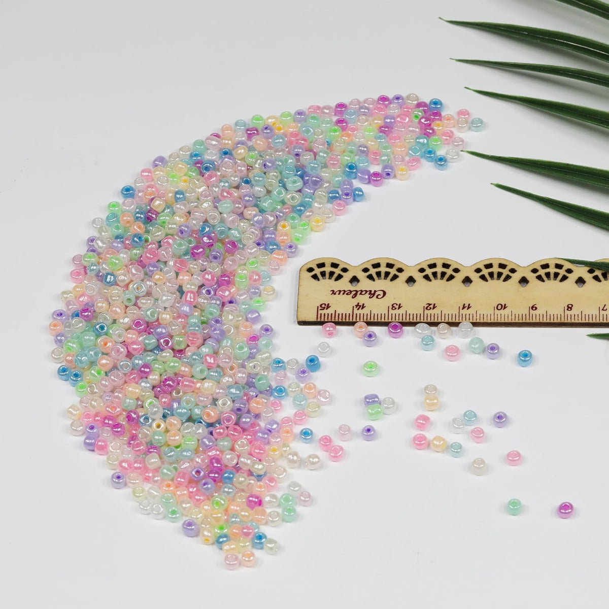 7200+pcs Size 4mm Glass Seed Beads for Making Jewelry, 48 Colors