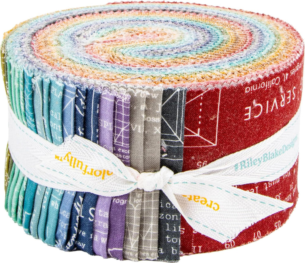 Lori Holt Type/ography A Rolie Polie 40 2.5-inch Strips Jelly Roll