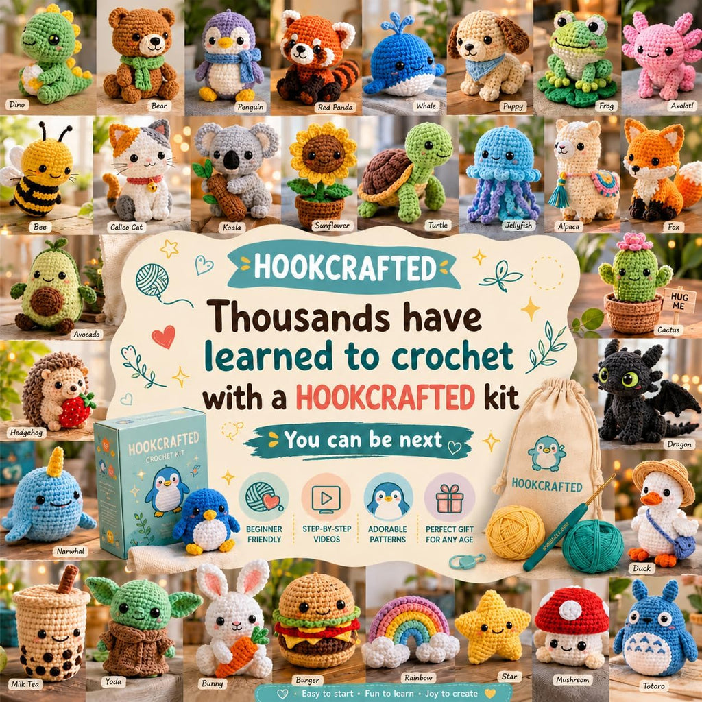 Hookcrafted Halloween Wizard Gnome Crochet Kit for Adults, Amigurumi