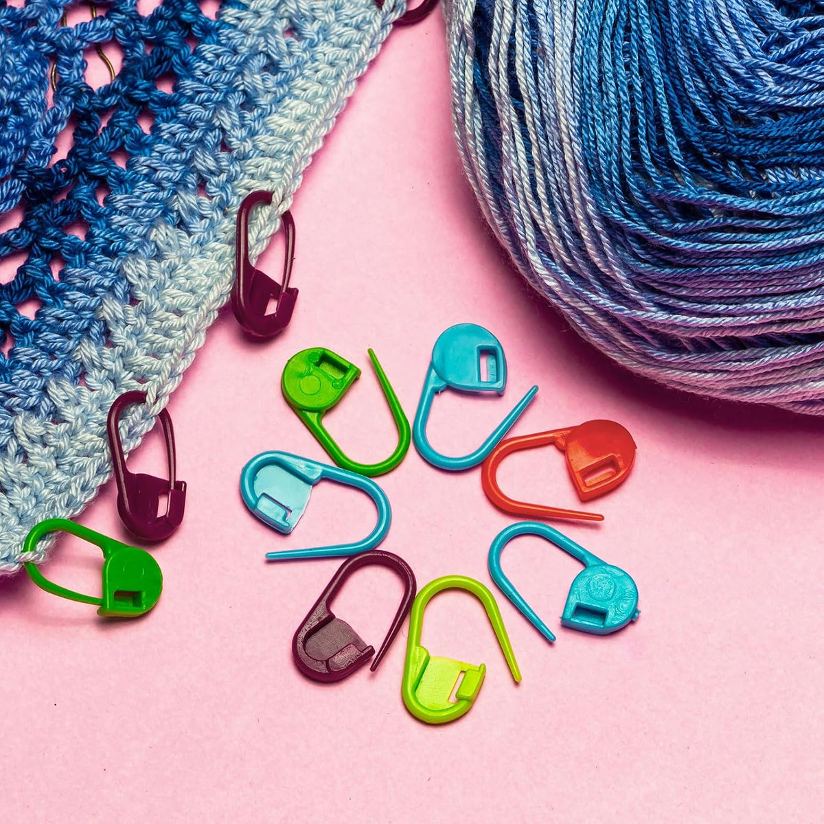 PATIKIL Crochet Stitch Markers, 150Pcs Plastic Knitting Crochet