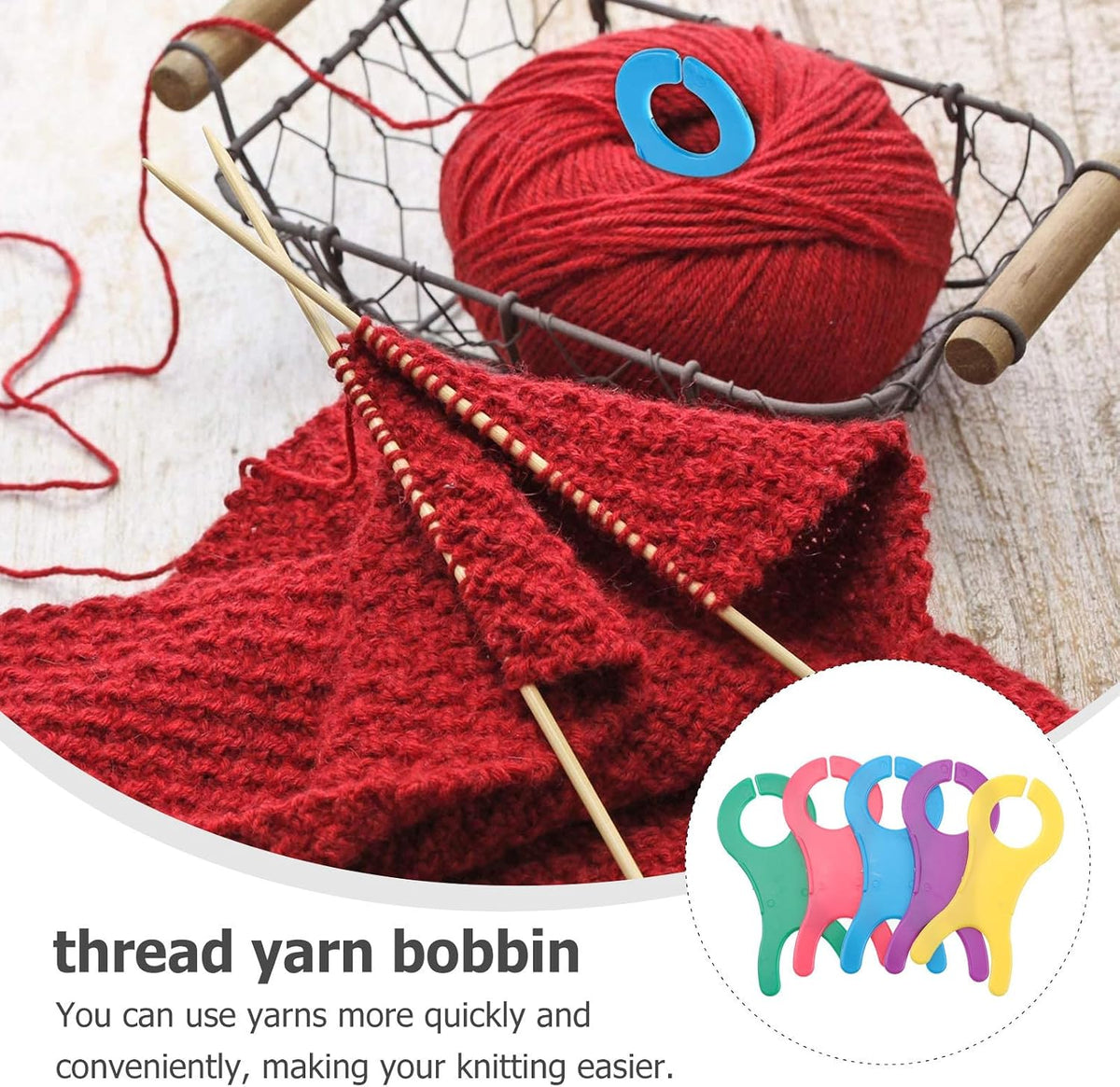 30pcs Large Yarn Bobbin Spool Organizer Cross Stitch Thread Storage