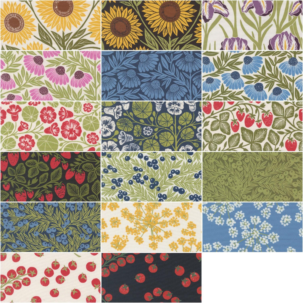 Garden Series Charm Pack by Katharine Watson 5-inch Precut Fabric