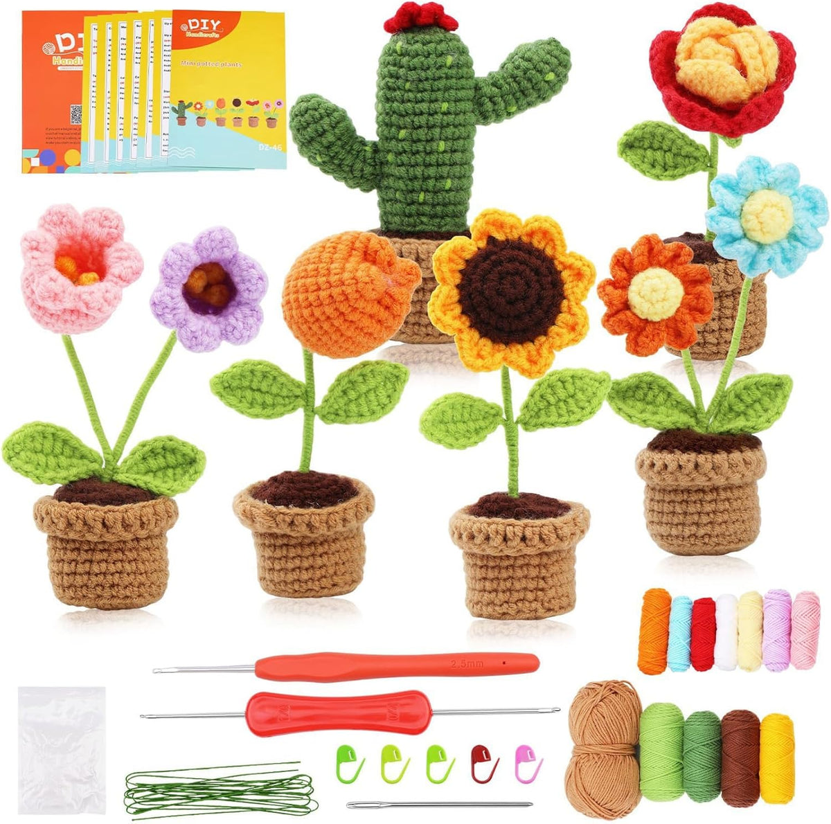 Yeaxxsqy Crochet Starter Kits for Beginners with Instructions, Flower