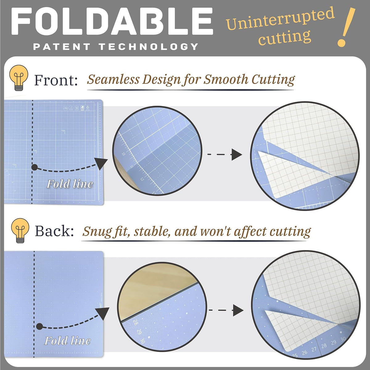 iMAT Flip Cutting Mat Note A2, Foldable, Double-Sided, Light Green
