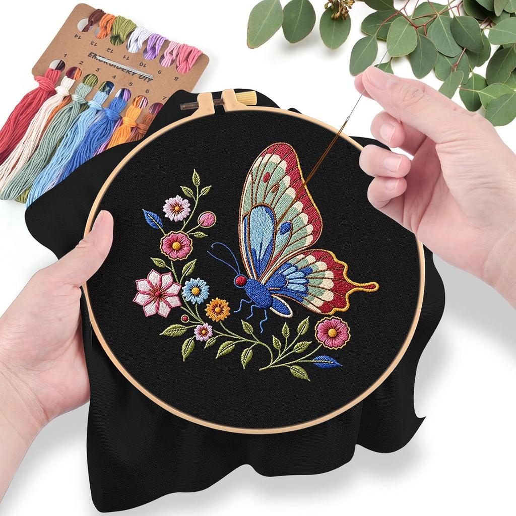 ERKOON Embroidery Kit for Beginners Adult, Cross Stitch Set Include