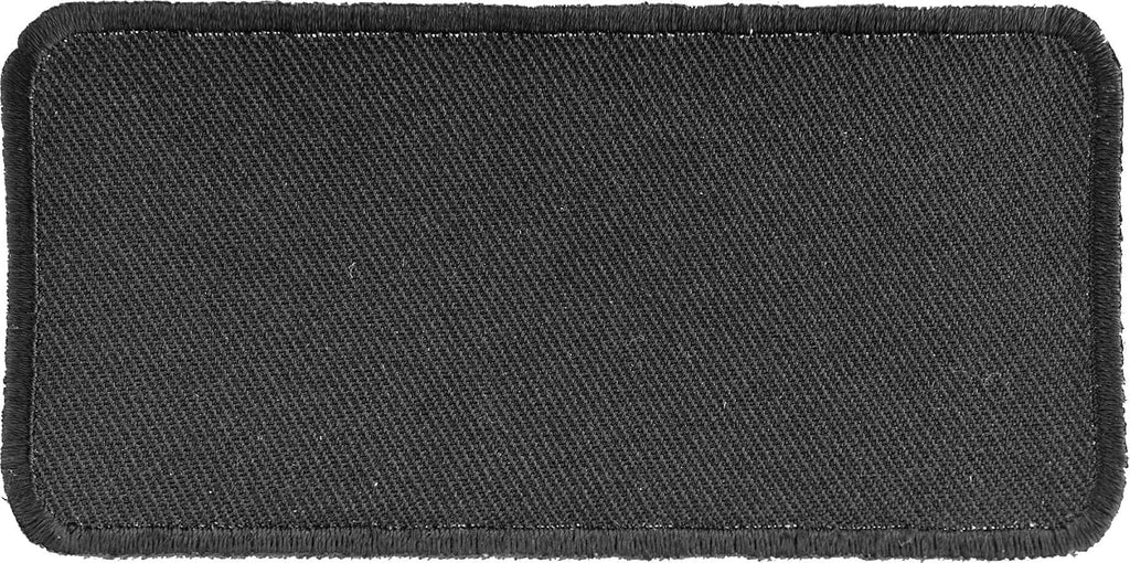 Black 4 Inch Rectangular Blank Patch - By Ivamis Trading - 4x2 inch