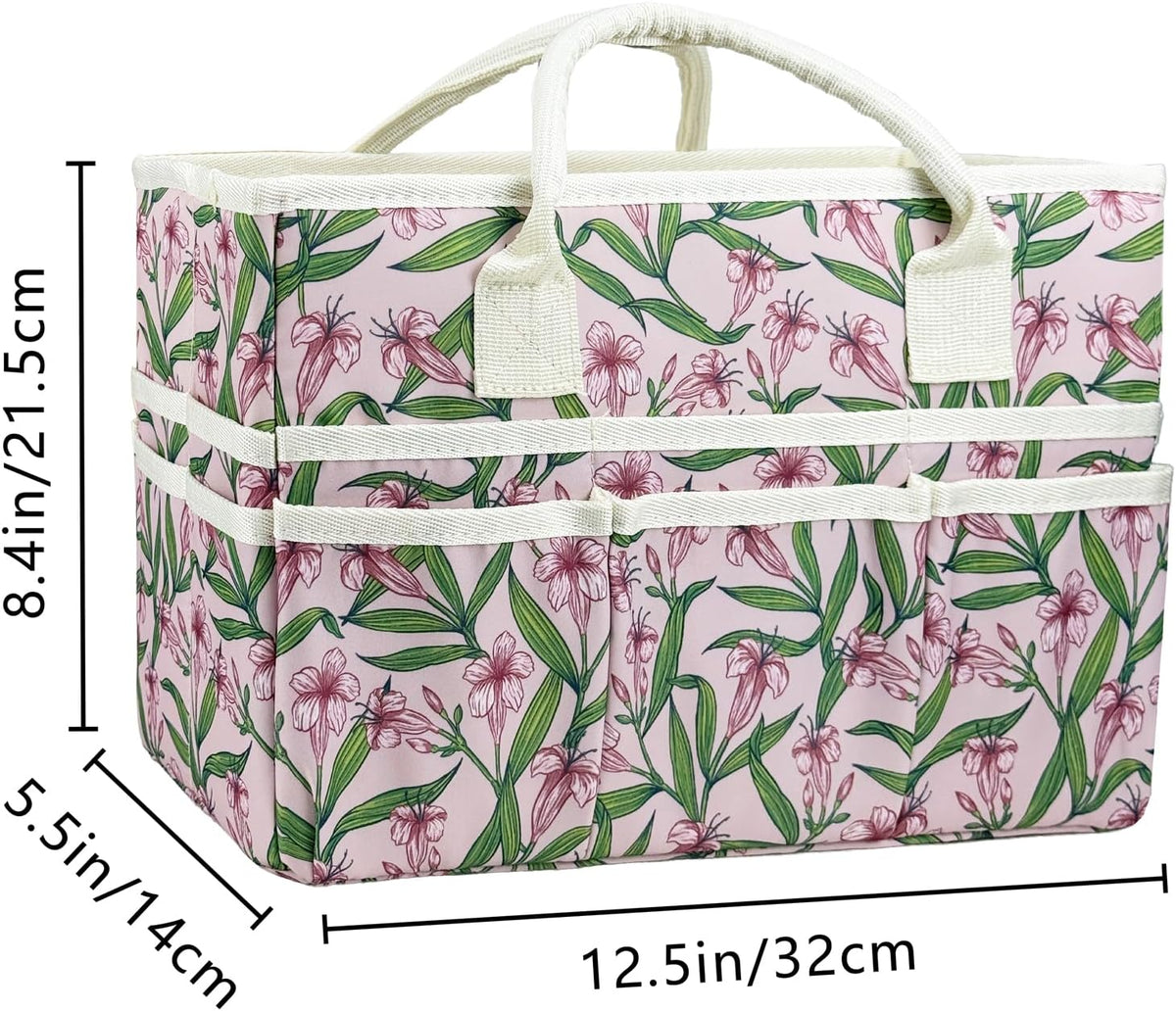 Craft Organizer Tote Bag, Large Art Storage Caddy with Multiple