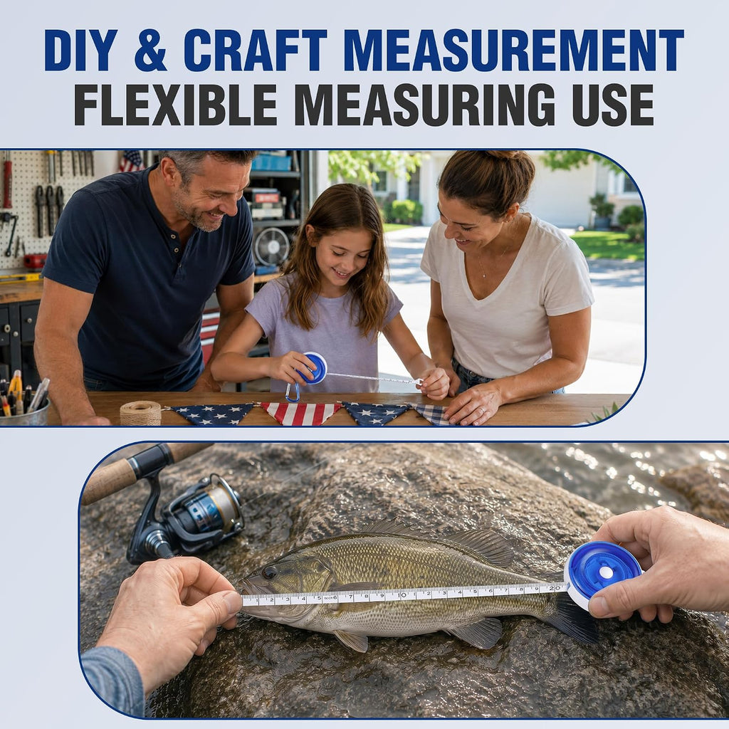 WORKPRO 3-Pack Soft Tape Measure, 60-Inch (150cm) Retractable