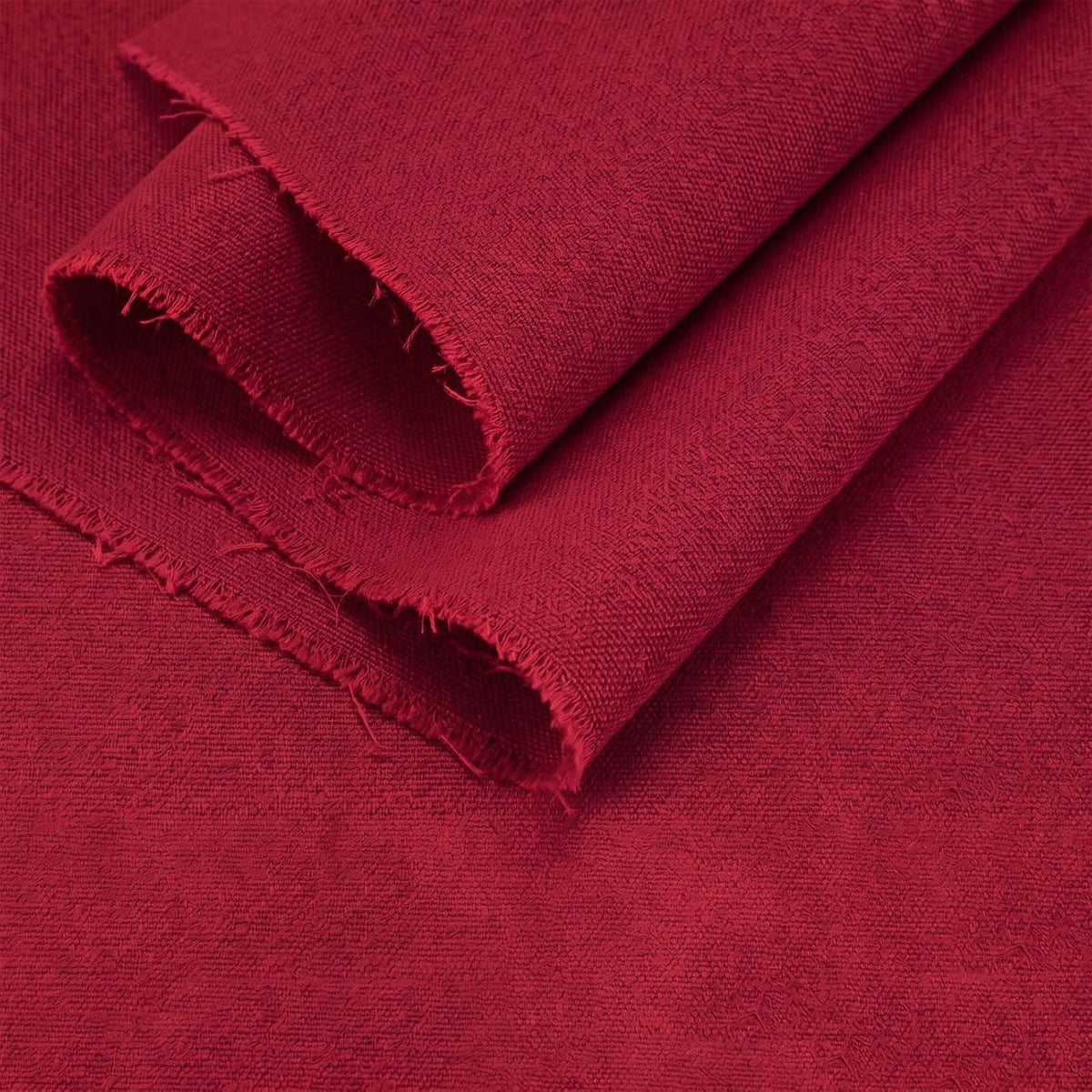 Red Poly Cotton Canvas Fabric, 1 Yard, 59 Inch Wide